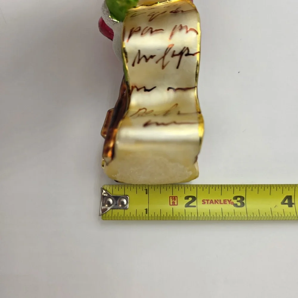Christopher Radko Kermit Muppets Checking It Twice 1997 Glass Christmas Ornament